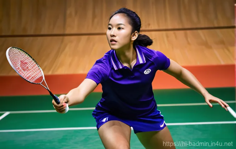 배드민턴 스트링 텐션 선택 팁 - **Prompt 1: Beginner's Comfort and Power**
    A young male badminton player, approximately 16-18 ye...