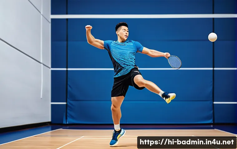 배드민턴과 웨이트 트레이닝 병행법 - **Prompt:** A dynamic and energetic illustration of a highly agile male athlete, with a lean yet mus...